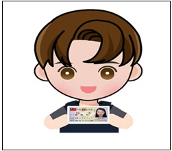 手持證件拍照示意圖